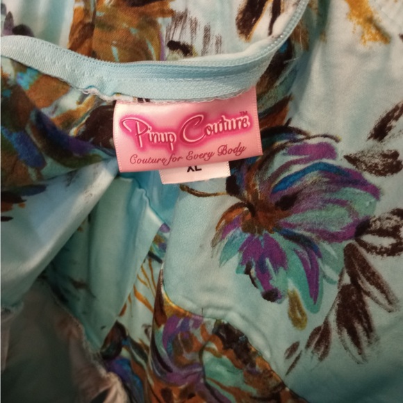 Pinup girl clothing Blue Ella Dress - Picture 6 of 10